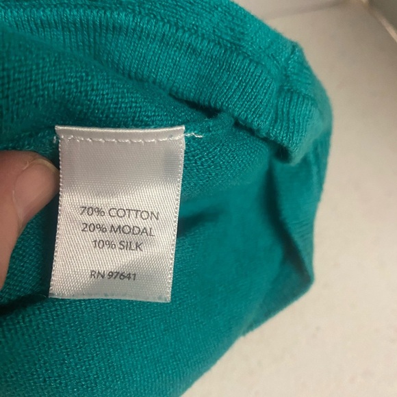 Pure Jill Oversized Teal V-Neck Women's Tunic Size XL - Picture 6 of 6